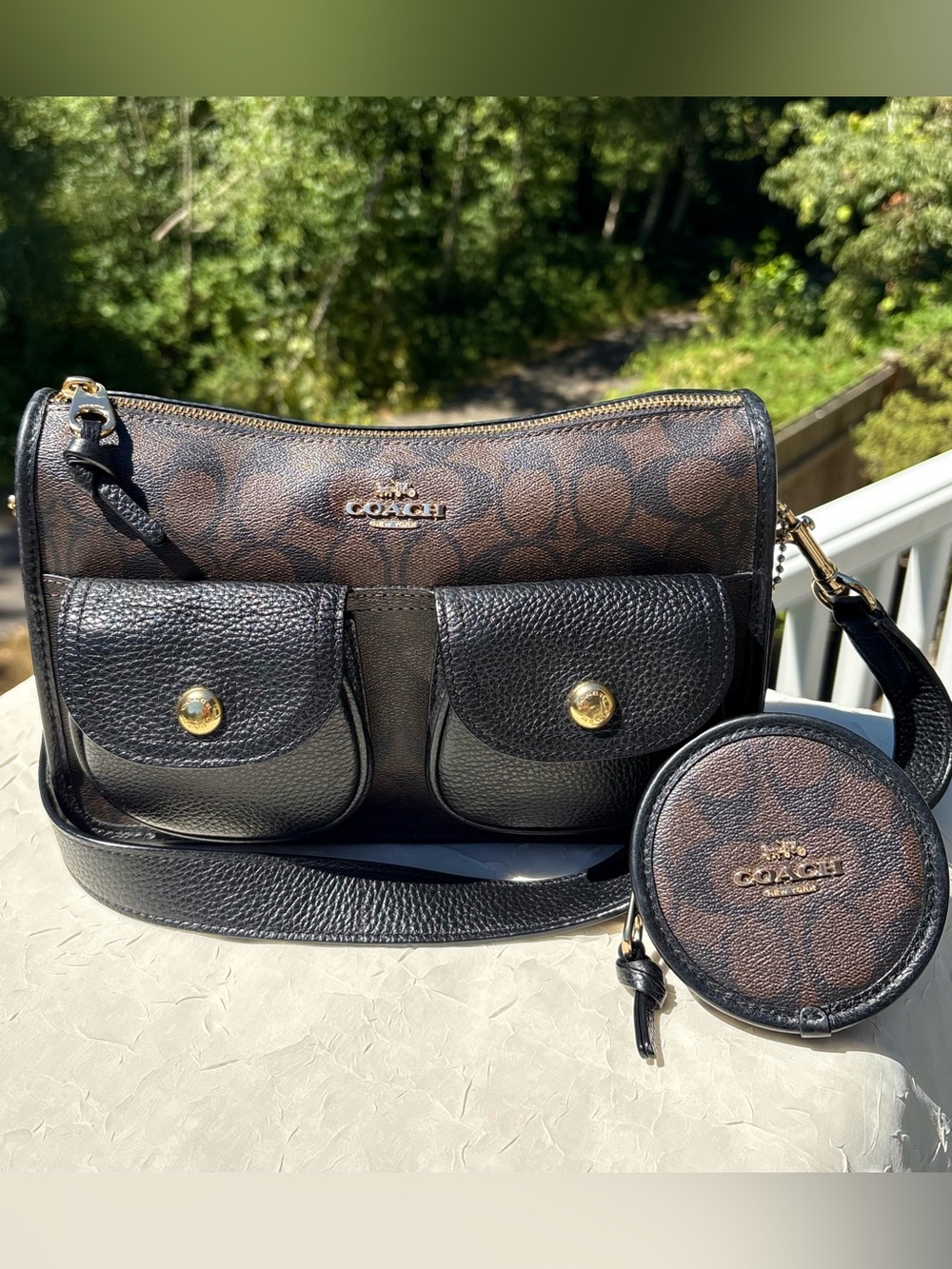 COACH Pennie Crossbody With Coin Case In Signature Canvas C5675